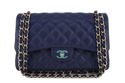 chanel classic navy blue caviar|The Chanel Classic Jumbo: A Three Decade Journey .